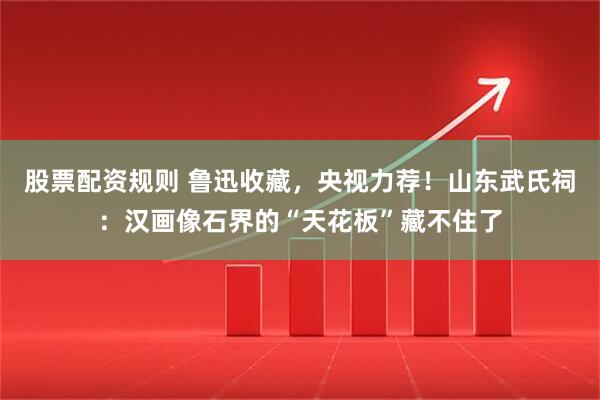 股票配资规则 鲁迅收藏，央视力荐！山东武氏祠：汉画像石界的“天花板”藏不住了